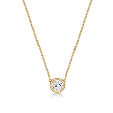 Load image into Gallery viewer, 0.33 Solitaire Yellow Gold Diamond Necklace